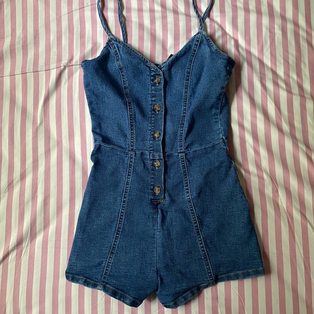 SOLD!! | Divided Dark Blue Romper